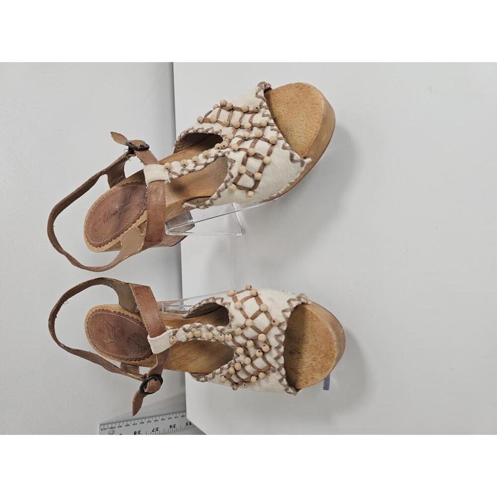 Anthropologie Miss Albright Wooden Heeled Shoes